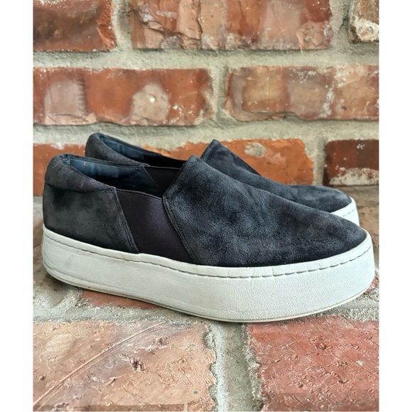 Vince Warren Velvet Platform Slip On Sneakers - Picture 1 of 10